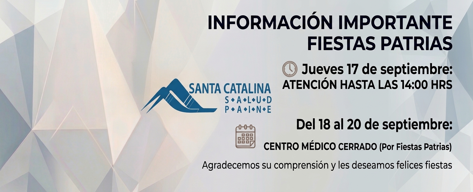 Horario Fiestas Patrias